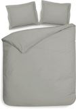 Heckettlane Dekbedovertrek Punto - Bedlinnen met Stippen - 240x200-220 cm - Lits-Jumeaux - Grijs - Dekbedovertrek van 100% Katoen-Satijn