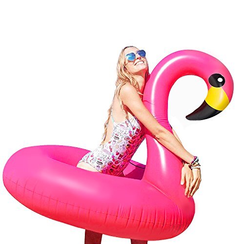 Bramble Grote opblaasbare Pink Flamingo Float, 116x96cm - Sterk & duurzaam PVC - Perfect Lounger Ride Toy Swim Ring, Zomer Feesten bij het Strand & Zwembad, voor Kinderen & volwassenen