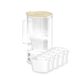 Wessper Waterfilterkan Glazen met LED-indicatorr, 2 liter, 5 filter - Beige