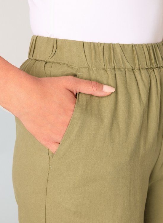 BASE LEVEL Yul Pants - Soft Army - maat 36