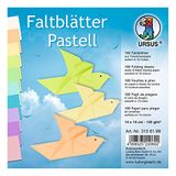 Ursus 3156199 - 100 vellen pasteltekenpapier, 14 x 14 cm, 130 g/m², 100 vellen in 10 verschillende kleuren
