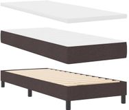 vidaXL Boxspring bed met hoofdeinde Donkerbruin 80 x 200 cm Stof