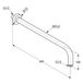 Kludi A-Qa - Douchearm, 41 cm, geborsteld goud