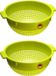 Westmark Vergiet – Twee Grote Zeven Met 2 Handgrepen En 4 Opzetranden Voor Wassen En Afgieten – Appelgroen, Kunststof, ø 24cm