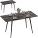 Homcom Table à manger pliante et extensible 120-160 cm gris