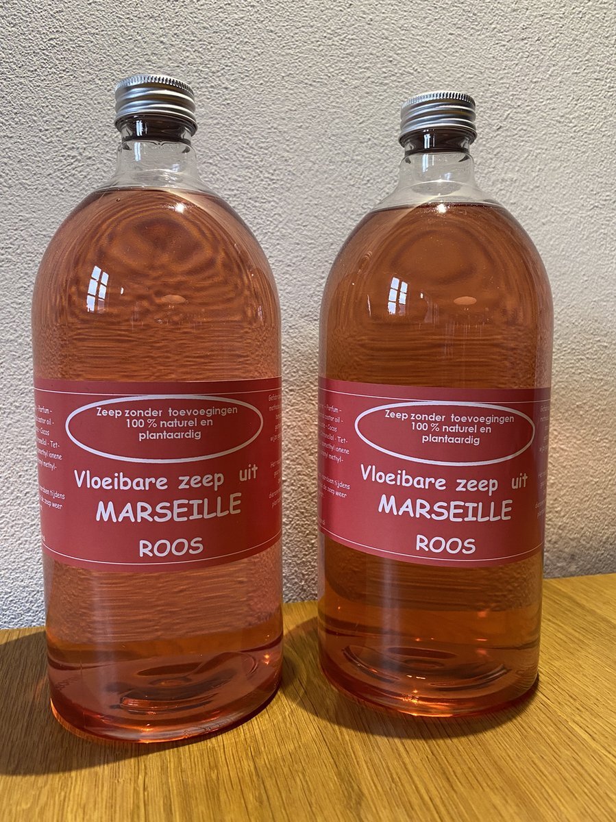 Provendi Vloeibare Marseille zeep - Roos - navulling 2x 1000ml