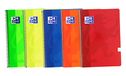 Oxford, Set van 5 A4-schriften, geruit, 4 x 4, softcover, 80 vellen, heldere kleuren
