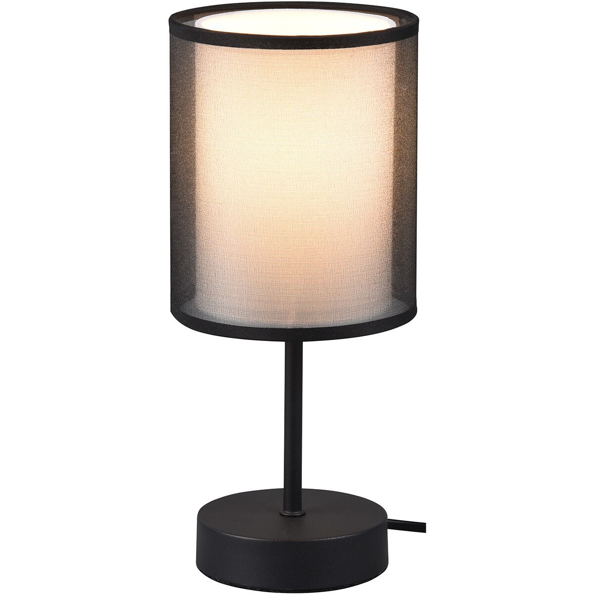BES LED Trion Bidon Tafellamp - E14 - Rond - Mat Zwart - Aluminium - 28.5cm