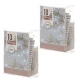 Merkloos / Sans marque Kerst lampjes - 3x - helder wit - op batterijen - 1 meter - indoor