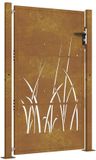 vidaXL Poort grasontwerp 100x125 cm cortenstaal