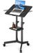 Azomor® Bureau réglable sur roulettes noir