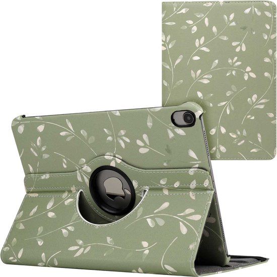 iMoshion 360° Draaibare Design Bookcase 2.0 - Tablet Hoes voor iPad Air 4 (2020) - Groen / Green Flowers