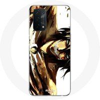Maniacase Hoesje voor Oppo A74 5G Anime Manga Eren Yeager Attack on Titan Poster