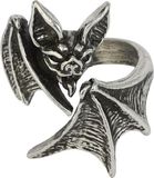 Alchemy Gothic Nighthawk Wrap Ring Dames Ring - zilverkleurig