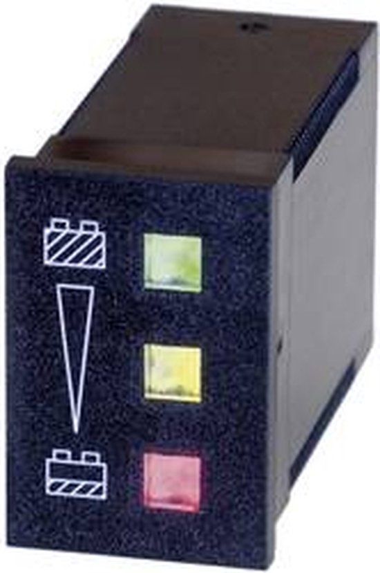 Bauser 3800/008.3.1.0.1.2-003 groen: ≥ 24 V, geel: < 24 V ≥ 22 V, rood: < 22 V