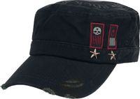 Rock Rebel by EMP Zwarte legerpet met opdruk, patches en klinknagels - Heren - one size