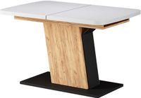 Vicco Eettafel Fenaro, Wit/Goudkleurig Eiken, 120-160 x 80 cm