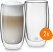 Zwilling Sorrento - Dubbelwandig Latte Macchiato Glas - 350 ml - 2 stuks