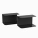 en.casa Table de chevet Notodden set de 2 suspendu 23x40x23 cm noir