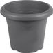 Hega hogar Grijze ronde plantenpot Flori 35 cm - Kunststof - Hega hogar