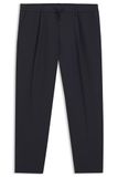 BOSS Taps toelopende plooibroek met half-elastische tailleband model 'CONVERT-PLEAT'