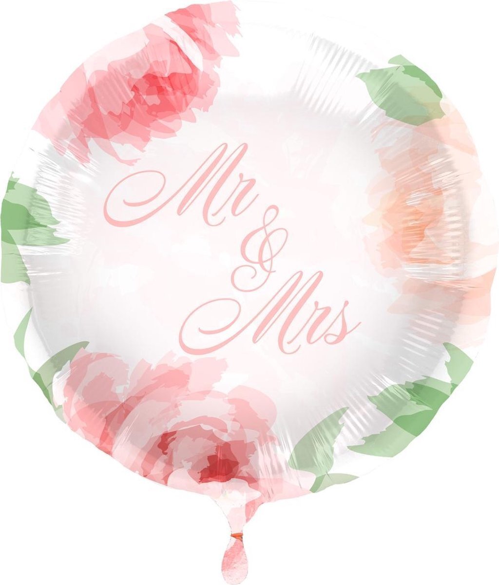 Folat Folieballon Mr & Mrs 45 Cm Wit