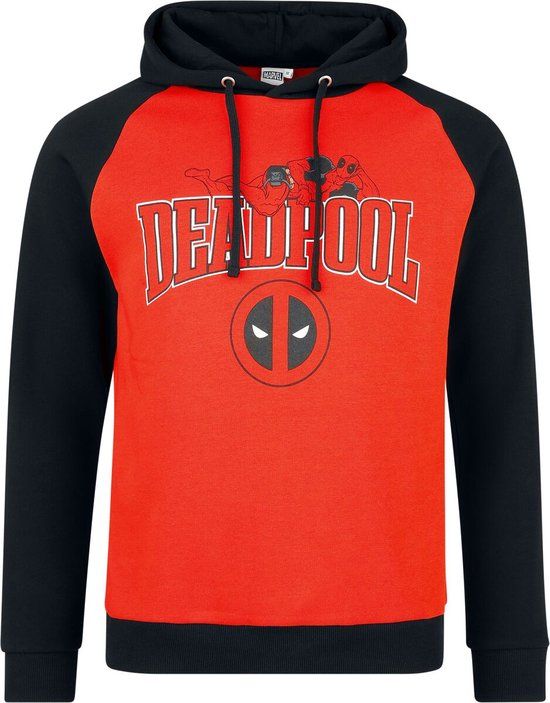 Deadpool Logo Heren Trui met capuchon - rood/zwart - XXL