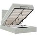 vidaXL lit plateforme avec matelas et éclairage LED, gris clair, velours, 120x200 cm
