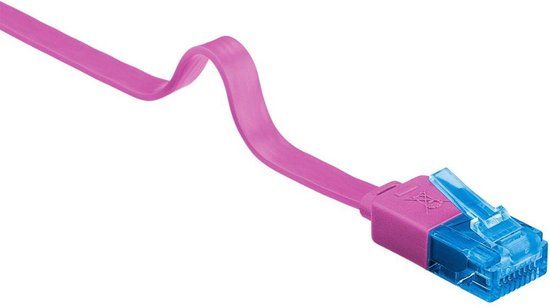 Goobay RJ-45 CAT 6a 0.5m netwerkkabel Magenta