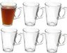 Gerimport Thee bekers / mokken - 6x stuks - glas - 255 ml - thee momentjes