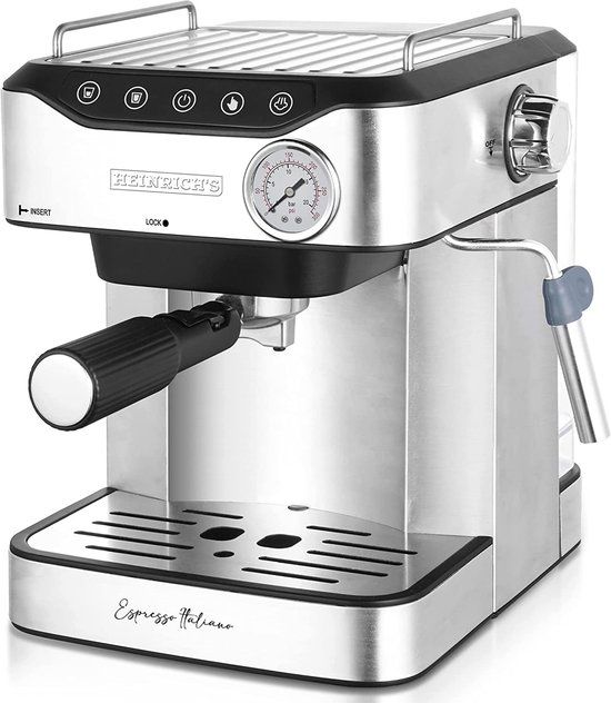 Heinrich's HES 8688 Espresso Pistonmachine - 20 bar - RVS
