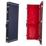 Crossrock Reliëf-serie houten koffer voor Jazzmaster/Jaguar-stijl elektrische gitaren, oceaanblauw