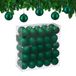 Relaxdays Kerstballen Set van 50 - Ø 6 cm - Mat - Kunststof - Donkergroen