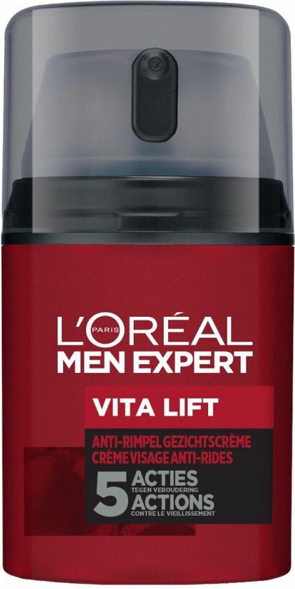 L'Oréal Vita Lift Men Expert Vita Lift Hydraterende Gezichtscrème - anti rimpel - 50ml - Gezichtscrème