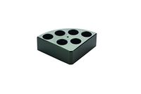 NeoLab D-8305 Sunlab reactieblok, aluminium, 1/4 cirkelsegment, 6 boringen, groen