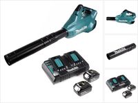 Makita DUB 362 2x18 volt accu bladblazer + 2x 6 Ah accu + Makita DC 18 RD dubbele lader