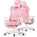 GTPLAYER - Gamingstoel met Bluetooth - Met Voetsteun en 3D Armleuningen - Roze