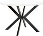 Table à manger "ENDIK" blanc, 110/210 cm, extensible, avec piètement en métal noir – Industriel, style Loft