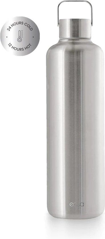 Equa Timeless Staal Drinkfles - 1000ml - Zilver