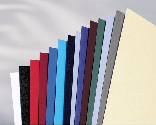 GBC LeatherGrain Bindomslagen A3 250 grams Zwart (100)