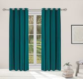 Linder BohoChic Gordijnen met Ringen - 140x240cm - Calypso Teal