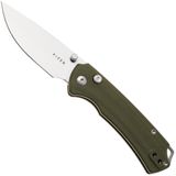 Kizer Vanguard Task 1 BD V3490.2BA1 Satin Nitro-V, OD Green Micarta, zakmes, Ulrich Hennecke design
