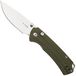 Kizer Vanguard Task 1 BD V3490.2BA1 Satin Nitro-V, OD Green Micarta, zakmes, Ulrich Hennecke design