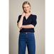 LOLALIZA gebreid vest - donkerblauw