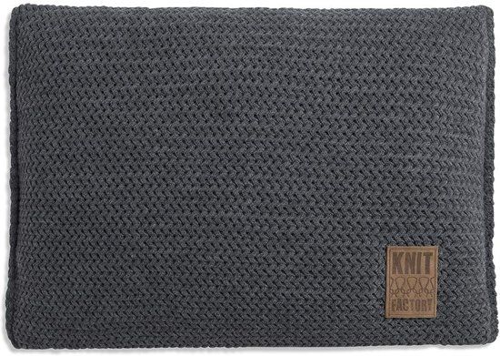 Knit Factory Kussen Maxx Antraciet 60 cm