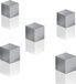 Sigel Glasbord Magneten - 11x11x11mm - N52 Sterk - Zilver - Set van 5