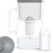 Carafe filtrante 2,5 litres, grise, réduit le calcaire et le chlore