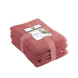 Gözze Badstofhanddoekenset, rood, 50 x 30 cm, 100 x 50 cm en 140 x 70 cm