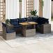Maison Exclusive - Ensemble de meubles de jardin 7 pièces avec canapé et coussins, gris, en polyrotin