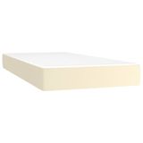 VidaXL Matelas à ressorts ensachés, medium, crème, 90x200x20 cm, similicuir